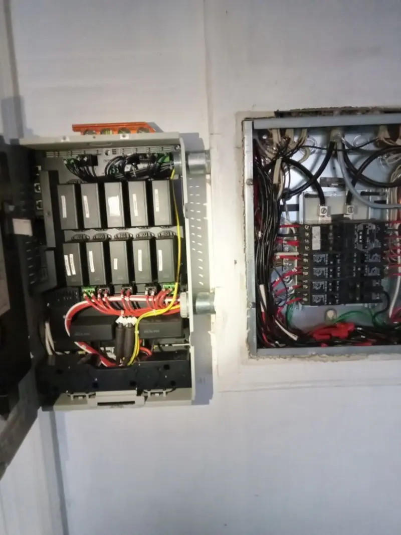 Electrical panel upgrade completed for Security Camera Wiring in Meridian